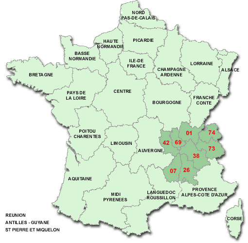 cliquez sur une region de la carte